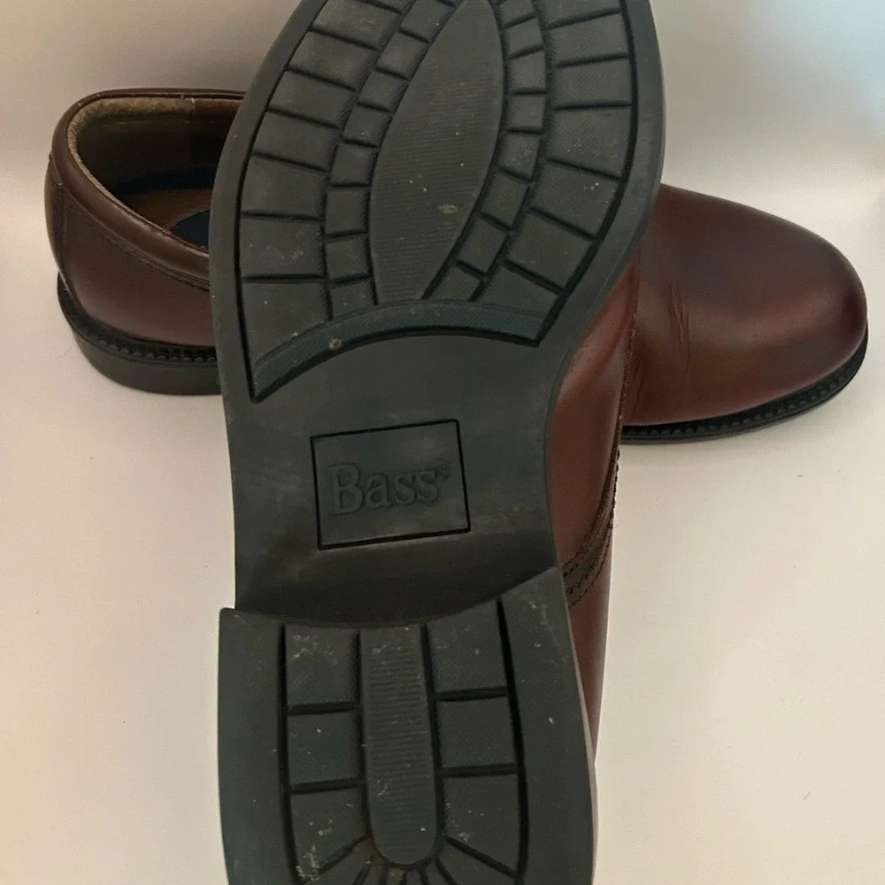 Bass-Chase Men's Brown Leather Shoes - Timeless Style - 10W